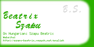 beatrix szapu business card